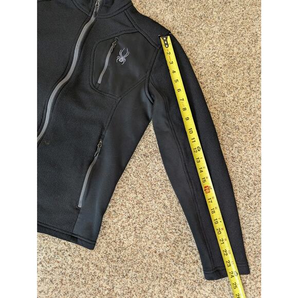 Spyder Core Knit Sweater Mens Size Small Black Zip Up Base Layer Pullover Skiing - Picture 9 of 9